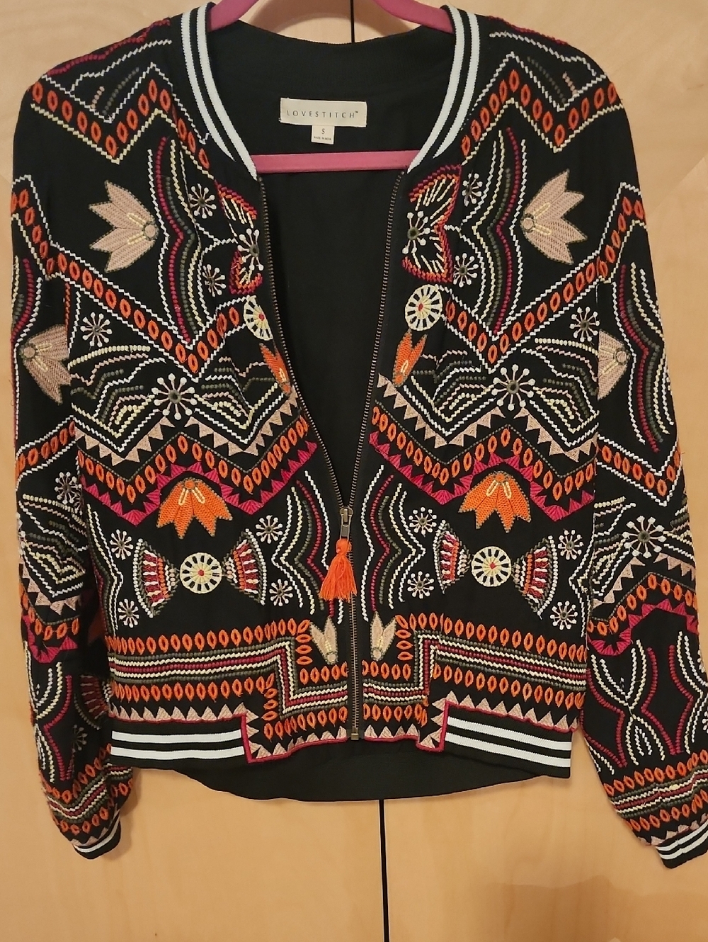 Lovestitch Embroidered Bomber Jacket 9